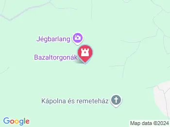 Bazaltorgonák Kisapáti a térképen