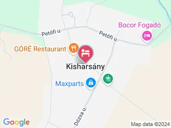 Szent György Kúria Kisharsány a térképen
