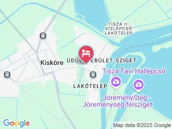 Hotel Ezüst Horgony Kisköre a térképen
