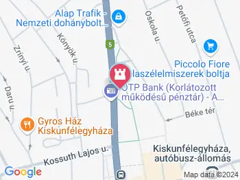 Holló László mellszobra Kiskunfélegyháza a térképen