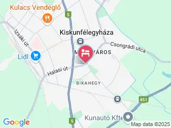 Hotel Malom Kiskunfélegyháza a térképen