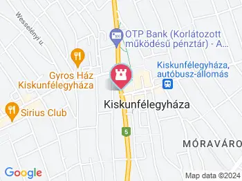 Országzászló Kiskunfélegyháza a térképen