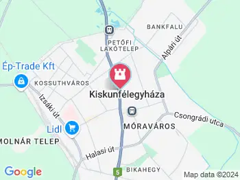 Pajkos-Szabó féle szélmalom Kiskunfélegyháza a térképen