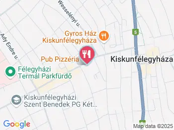 Pub Pizzéria Kiskunfélegyháza a térképen