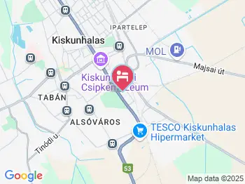 Penny Motel Kiskunhalas a térképen