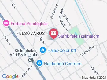 Sáfrik-szélmalom Kiskunhalas a térképen