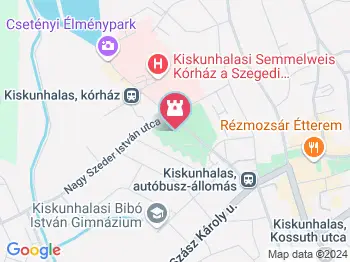 Trianon liget Kiskunhalas a térképen