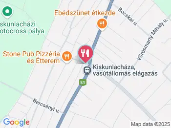 Kapitány Cukrászda Kiskunlacháza a térképen