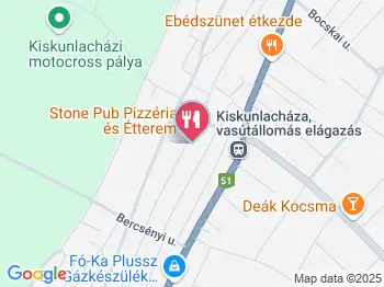 Stone Pub Pizzéria Kiskunlacháza a térképen