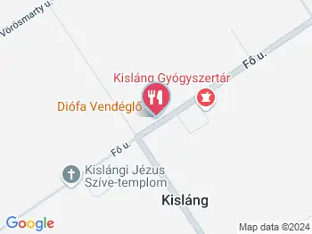 Diófa Vendéglő Kisláng a térképen