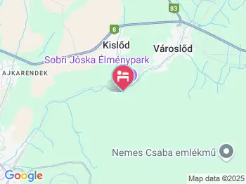 Sobri Jóska Kaland- és Élménypark Apartmanok Kislőd a térképen