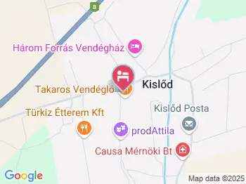 Takaros Vendéglő Panziója Kislőd a térképen
