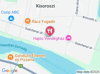 Mázsaház Kemencés Vendéglő Kisoroszi a térképen