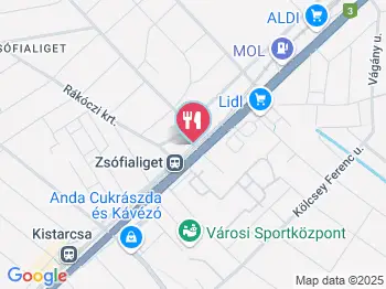 Zsófi Söröző Kistarcsa a térképen