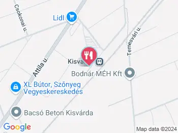 Rózsakő Étterem Kisvárda a térképen