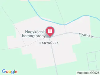 Nagyköcski harangtorony Köcsk a térképen