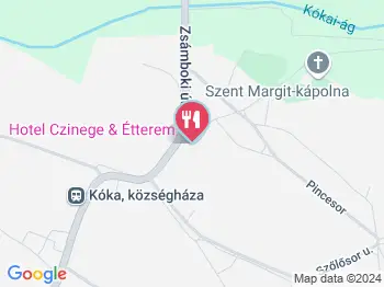 Hotel Czinege Étterme Kóka a térképen