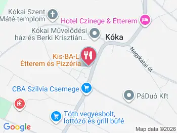 Kis-BA-LI Étterem és Pizzéria Kóka a térképen