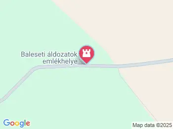 Balesetek áldozatainak emlékhelye Kölesd a térképen