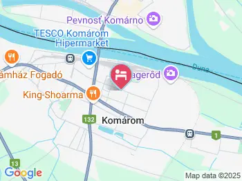 Czanek Apartman Komárom a térképen