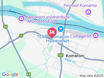 Hotel Corner Komárom a térképen
