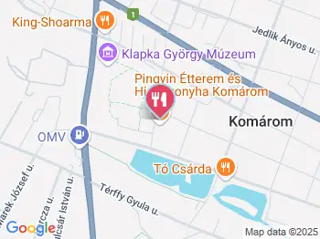 Pingvin Étterem Komárom a térképen