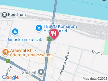 Pizzéria Fontana Komárom a térképen