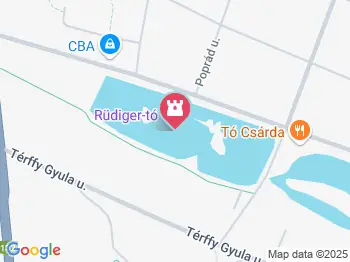 Rüdiger-tó Komárom a térképen