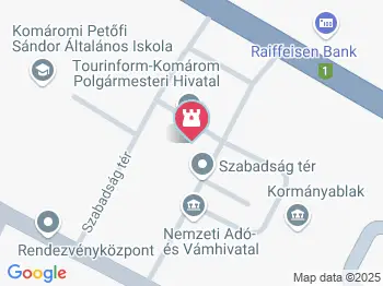 Világháborús emlékmű Komárom a térképen