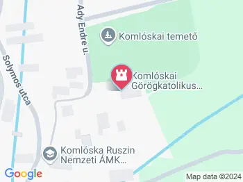 Görögkatolikus templom Komlóska a térképen
