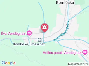 Komlóskai Telér tanösvény Komlóska a térképen