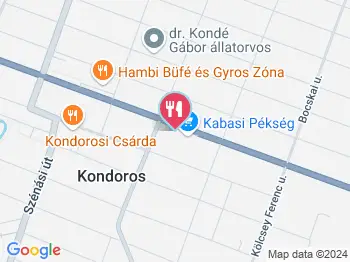 Kabasi Pékség Kondoros a térképen