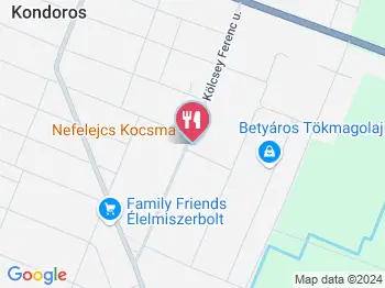 Nefelejcs Kocsma Kondoros a térképen