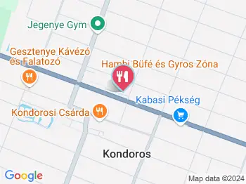 Sárkány Pékség Kondoros a térképen