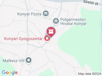 Kurucz Albert Falumúzeum Konyár a térképen