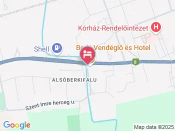 Berki Hotel Körmend a térképen