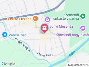 Kossuth Lajos Körmend a térképen