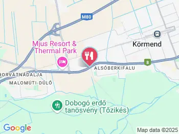 Mjus Wolrd Resort& Thermal Park Körmend a térképen