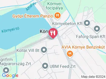 Vadbisztro Környe a térképen