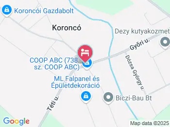 Laci Fogadó Koroncó a térképen