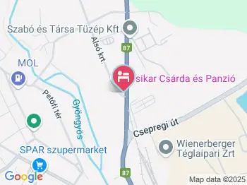 Csikar Panzió Kőszeg a térképen