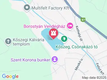 Csónakázó-tó Kőszeg a térképen