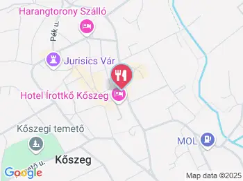 Kékfény Étterem Kőszeg a térképen