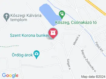 Koronaőrző bunker Kőszeg a térképen