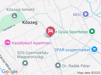 Liliom Apartman Kőszeg a térképen