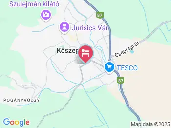 Rohonci Vendégház Kőszeg a térképen