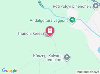 Trianoni kereszt Kőszeg a térképen