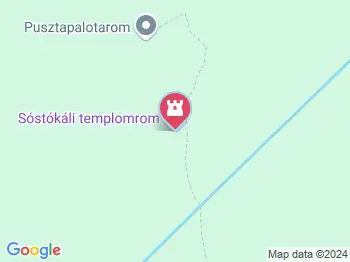 Sóstókáli templomrom Kővágóörs a térképen