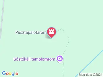 Pusztapalota rom Köveskál a térképen