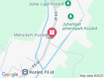 Mária-kert Kozárd a térképen